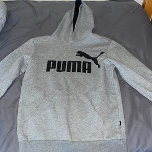 PUMA Grey Hoodie Size XL KIDS